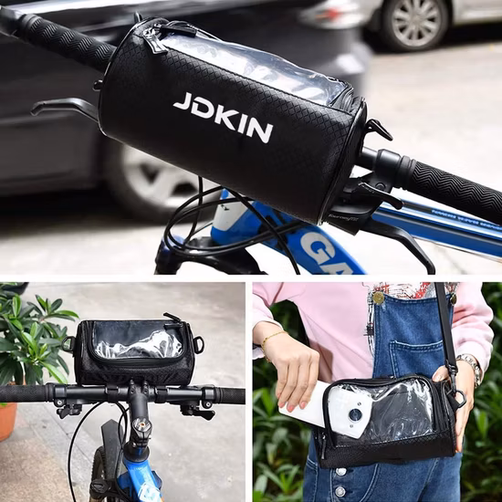 Borse da viaggio per ciclismo all'aperto con telaio per bicicletta, borse per tubo per bici, borsa impermeabile per manubrio