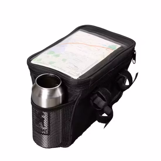 Borsa da telaio per telefono da bicicletta personalizzata per smartphone con barra trasversale da bici Custodia impermeabile per cellulare da bicicletta di grande capacità